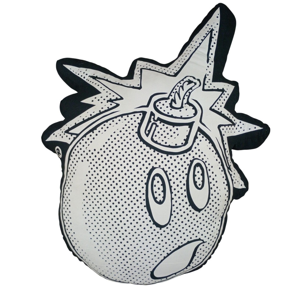 The Hundreds Joshua Vides Adam Bomb Plush Pillow Graphic Black White Pop Art